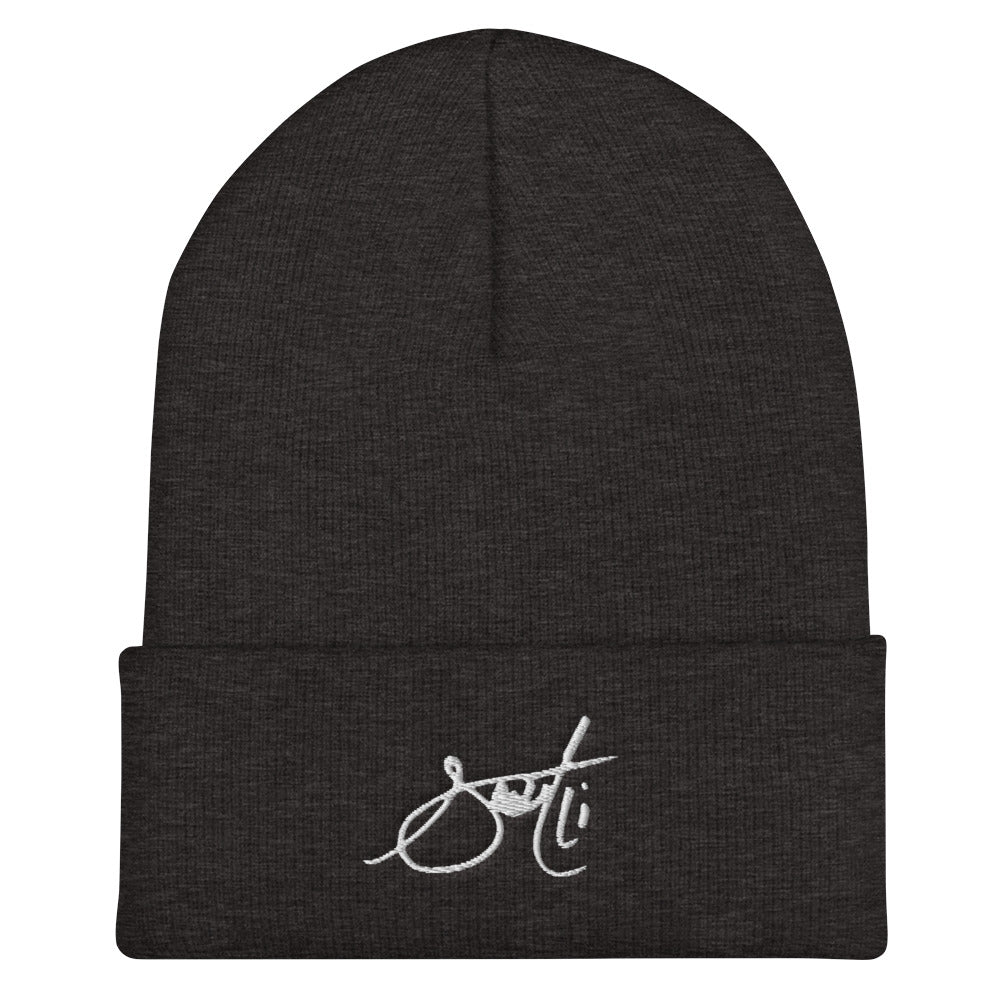 SaintCi "Signature" Embroidered Beanie (White Signature)