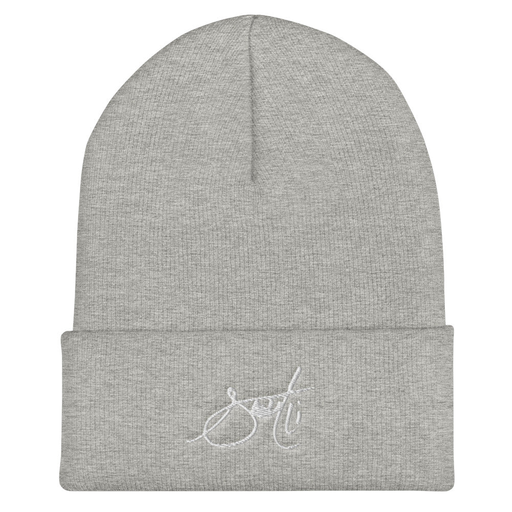 SaintCi "Signature" Embroidered Beanie (White Signature)