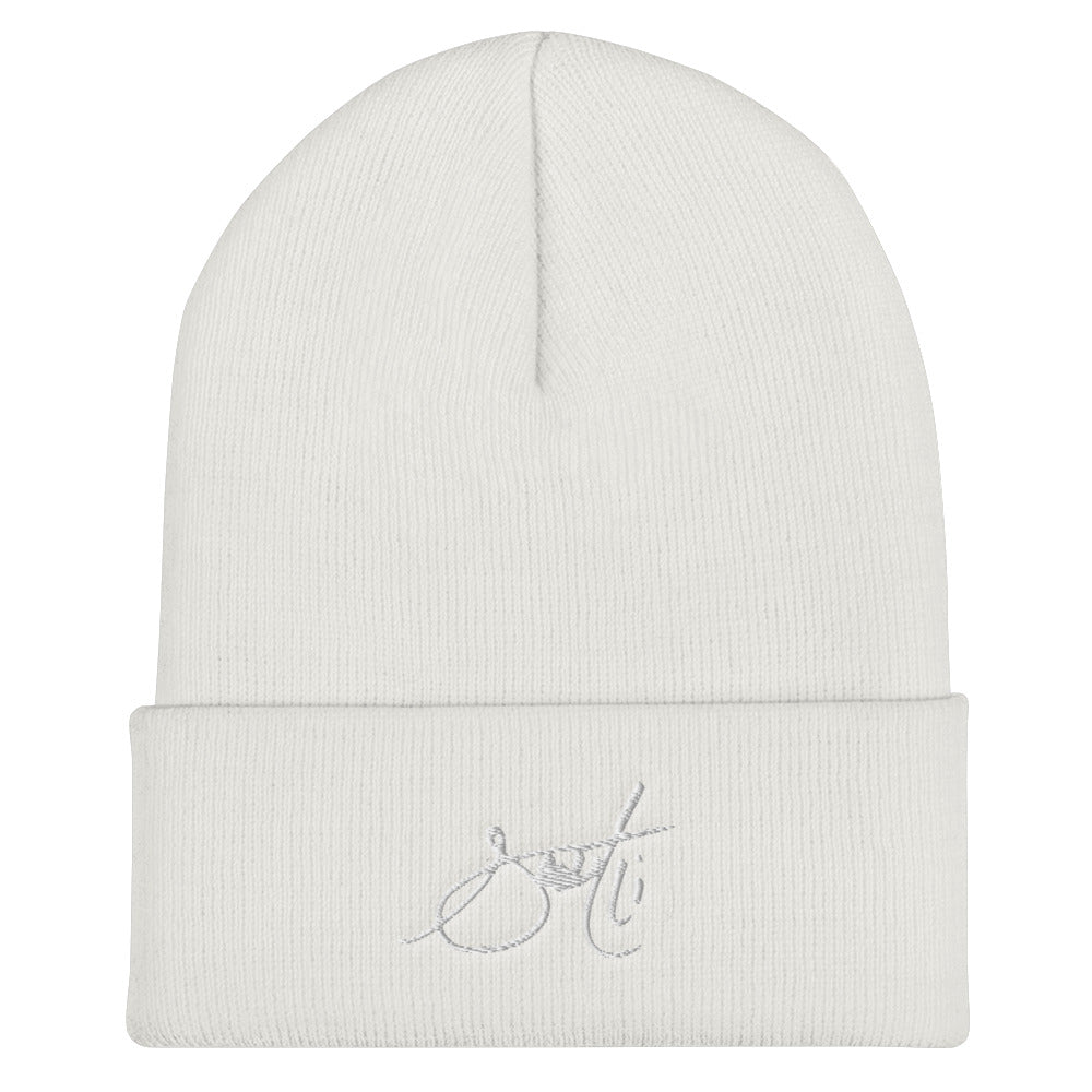 SaintCi "Signature" Embroidered Beanie (White Signature)