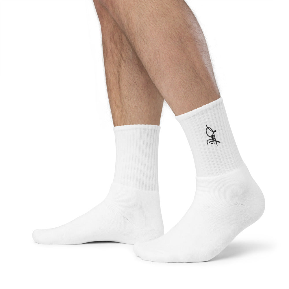 SaintCi "Signature" Embroidered Socks (Black Signature)