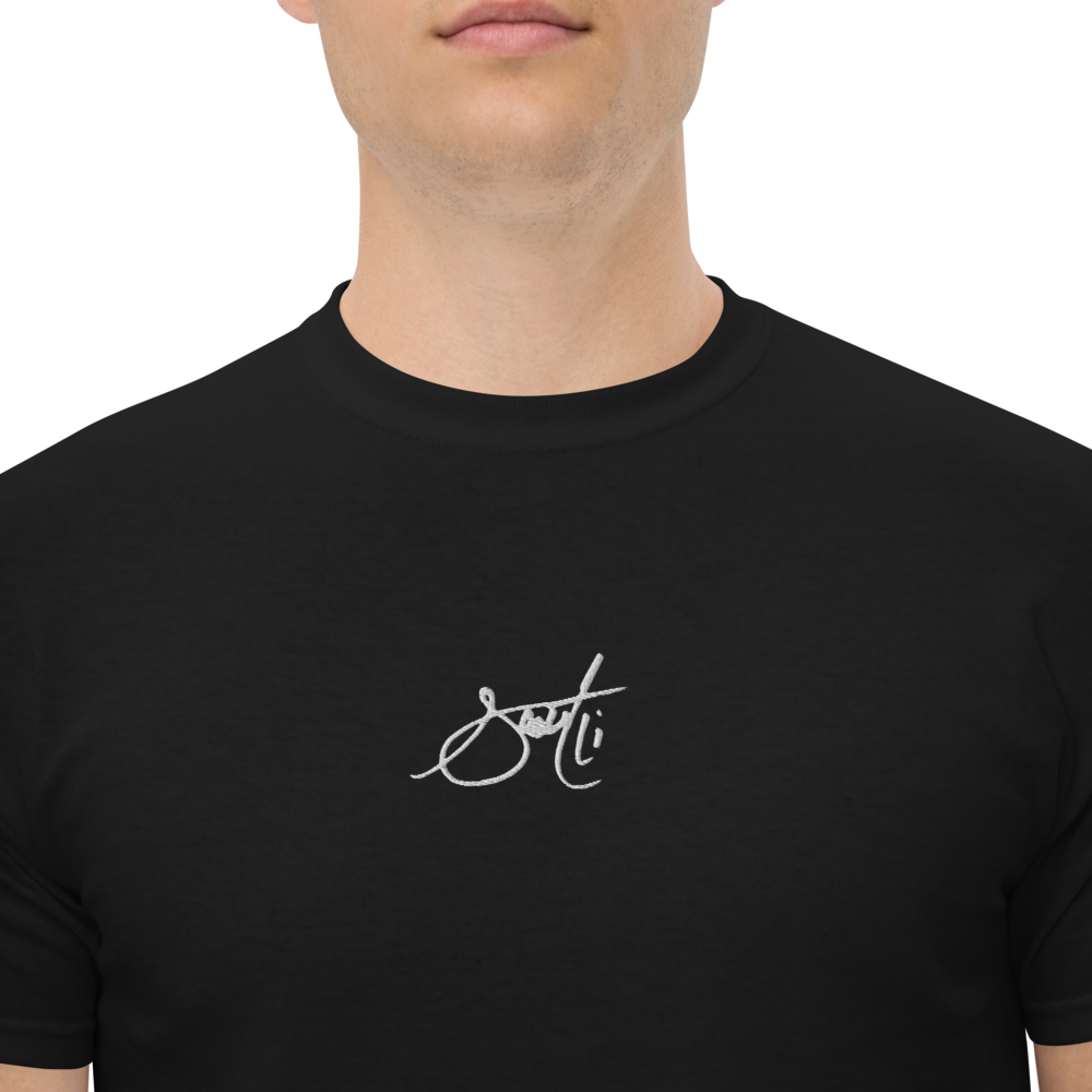 SaintCi "Signature" Embroidered T-Shirt (White Signature)