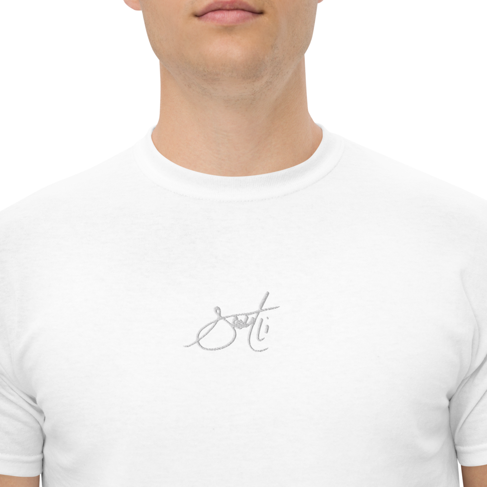 SaintCi "Signature" Embroidered T-Shirt (White Signature)