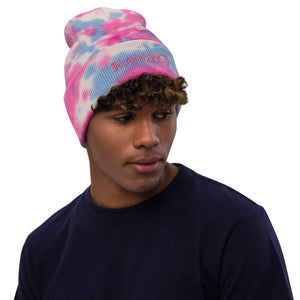 SaintCi "In Advance" Embroidered Tie-Dye Beanie