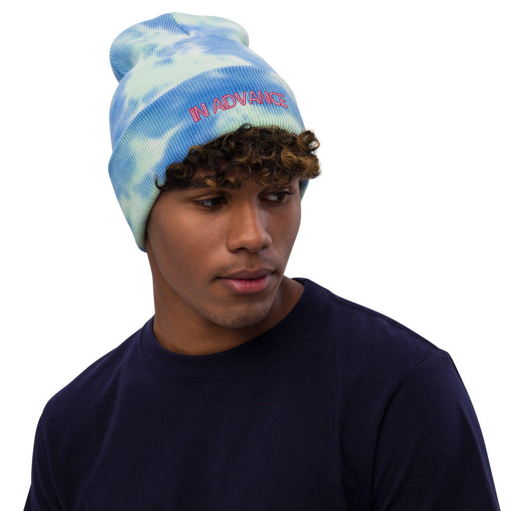 SaintCi "In Advance" Embroidered Tie-Dye Beanie